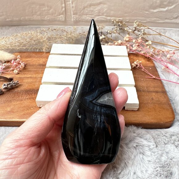 Beautiful Black Onyx Flame - Picture 8 of 8
